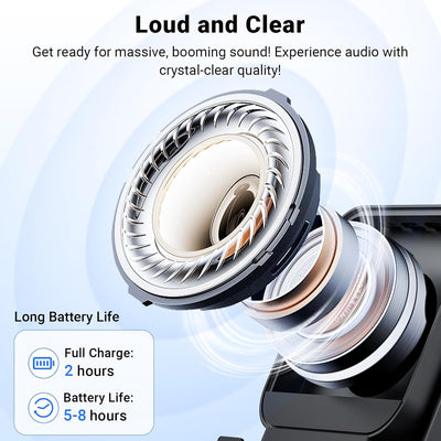 Induction Speaker with Phone Stand 5 in 1 Wireless Bluetooth Audio Black