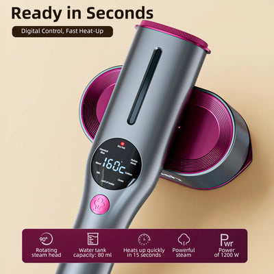 1200W Handheld Garment Steamer, Portable Clothes Steamer with LED Display, 7 Settings, 90 Degree Swivel Handle for Home and Travel
